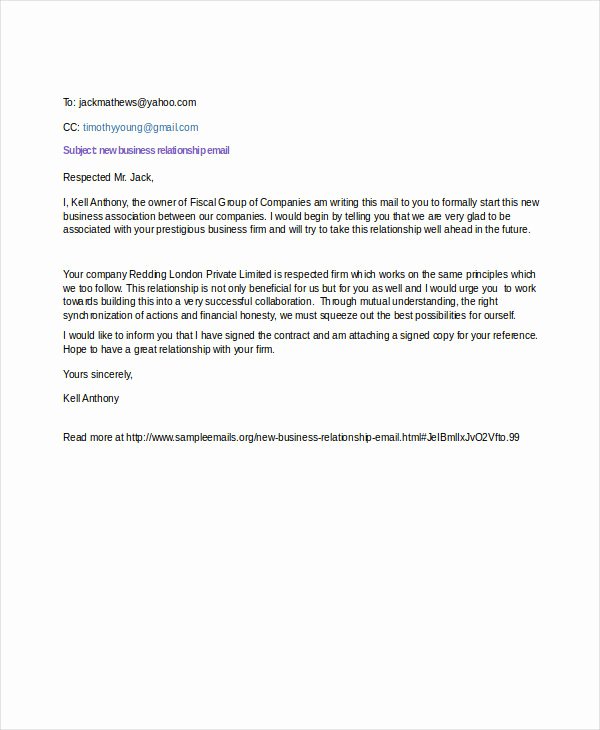 Professional Email Template Free Unique Professional Email Example