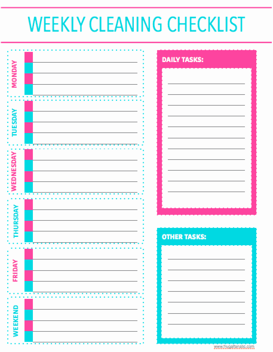 Professional House Cleaning Checklist Template Inspirational Weekly Cleaning Checklist Printable Frugal Fanatic