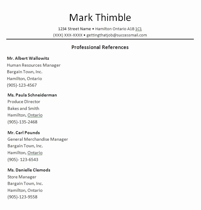 Professional Reference List Template Word Inspirational Best S Of Professional References Template Word