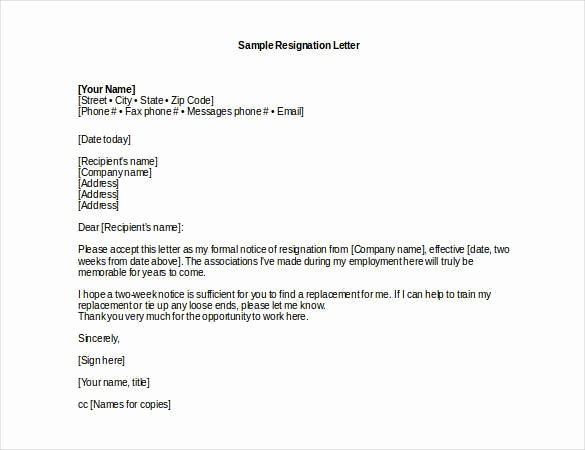 Professional Resignation Letter Template Awesome How to Write A Professional Resignation Letter