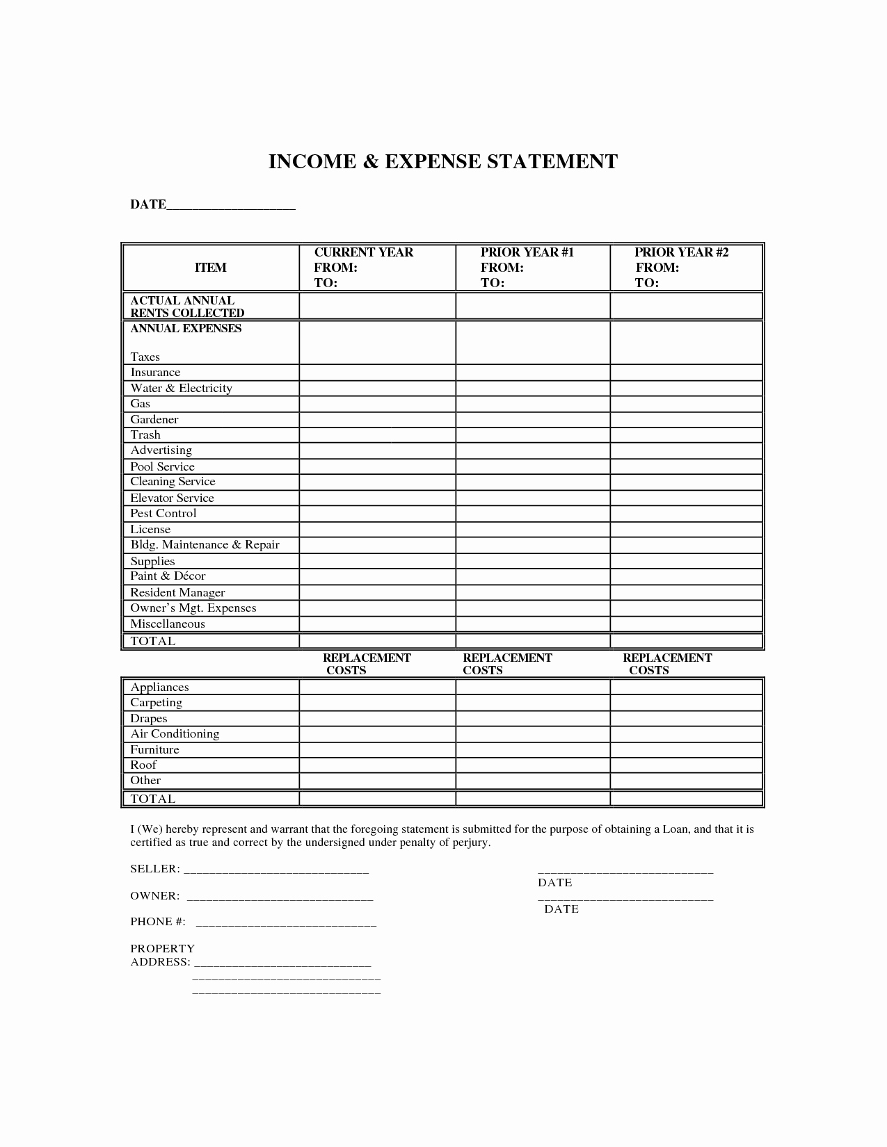 Profit and Loss Template Pdf Inspirational Printable Blank Profit and Loss Statement