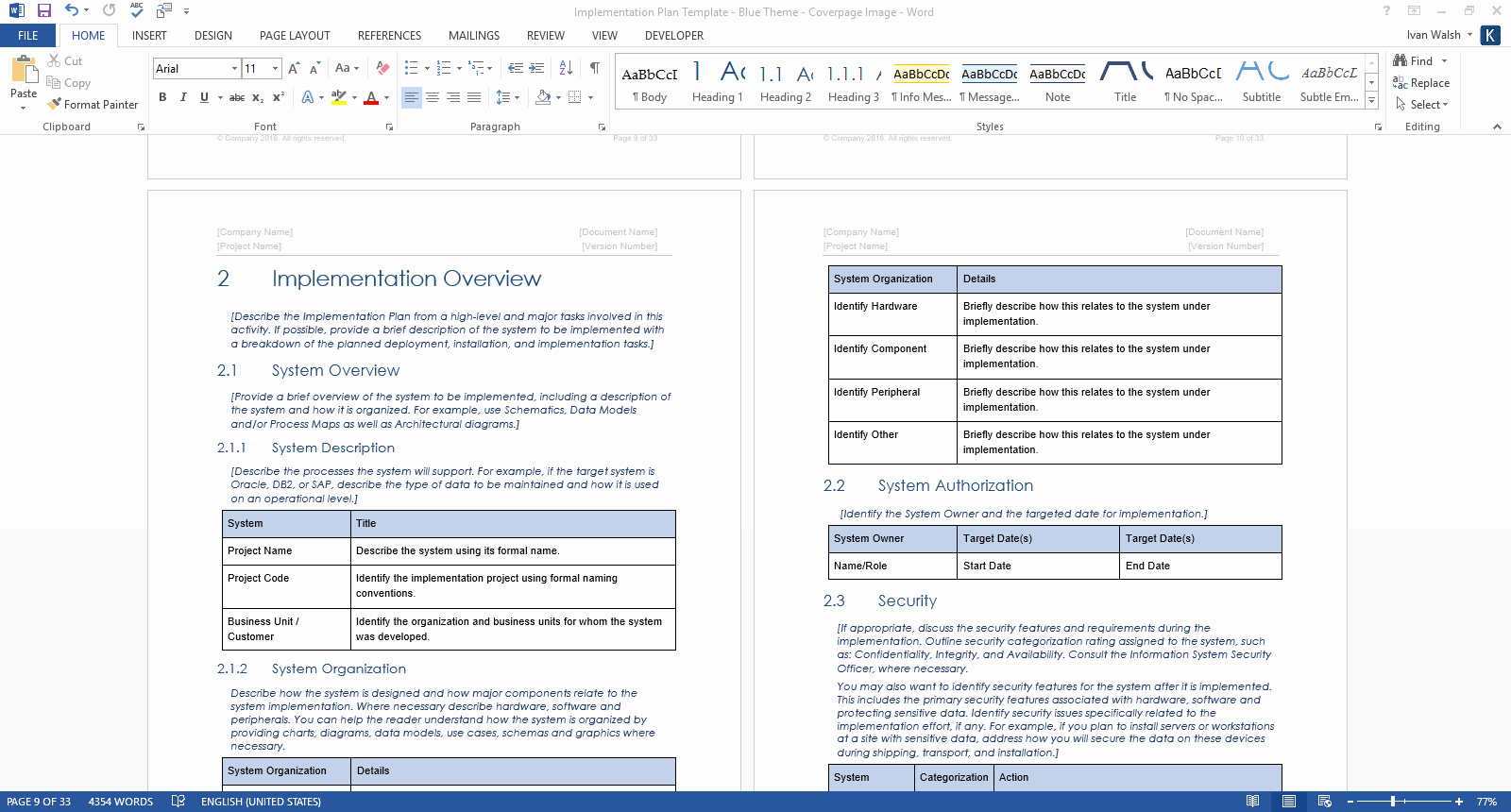 Project Implementation Plan Template Awesome Implementation Plan Template Ms Word