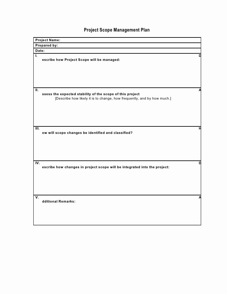 Project Management Plan Template Best Of Project Scope Management Plan Template