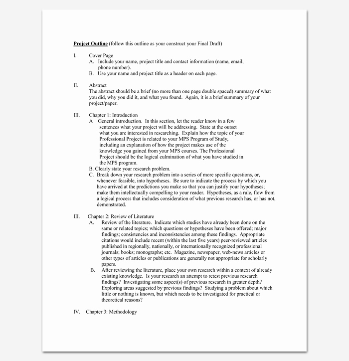 Project Outline Template Word Inspirational Project Outline Template 17 for Word Ppt Excel and