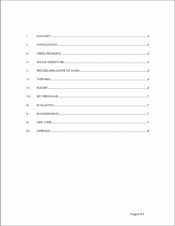 Project Outline Template Word New Project Outline Template