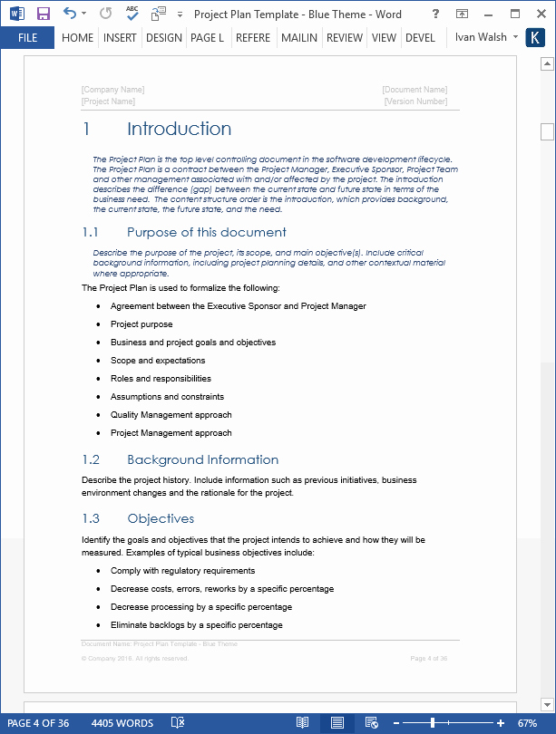 Project Plan Template Word Luxury Project Plan Template – Download Ms Word &amp; Excel forms