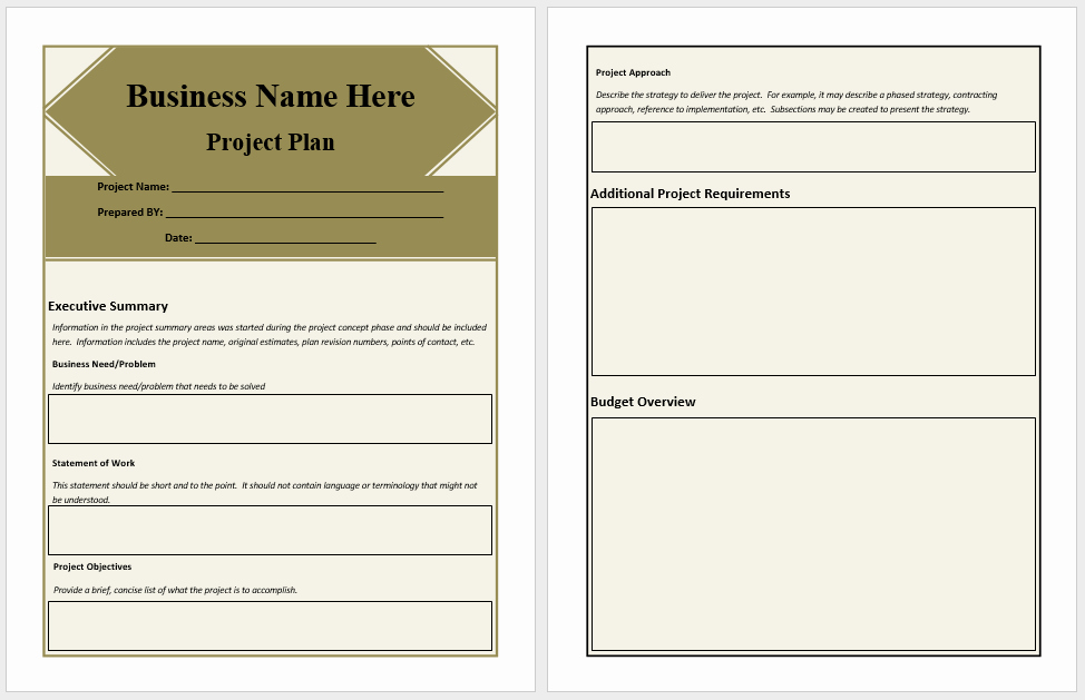 Project Plan Template Word Luxury Project Plan Templates 18 Free Sample Templates