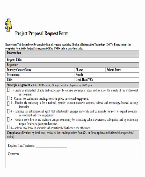 Project Request form Template Best Of Proposal form Templates