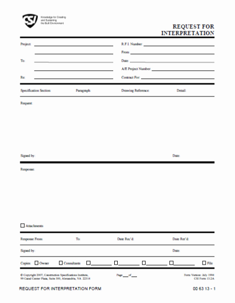 Project Request form Template New 25 Of Rfi Template