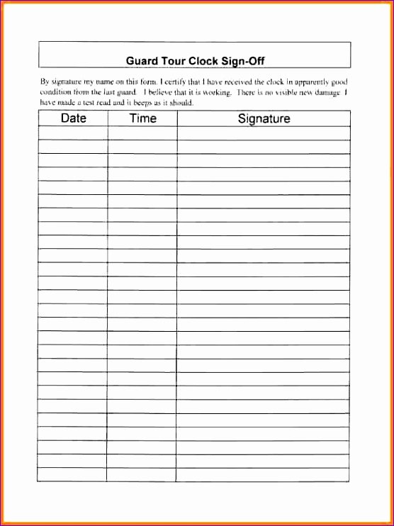 Project Sign Off Template Beautiful 12 Sign F Sheet Template Excel Exceltemplates