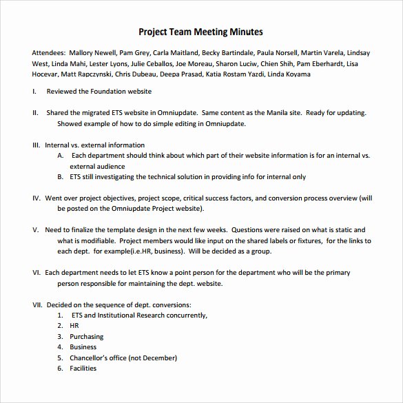 Project Sign Off Template Unique Project Meeting Minutes Template 9 Download Free