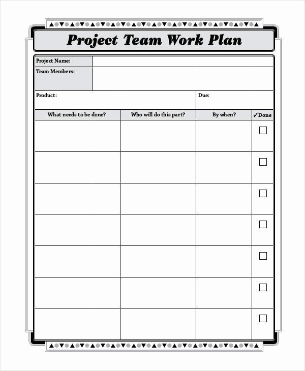 Project Work Plan Template Fresh 42 Work Plans In Pdf