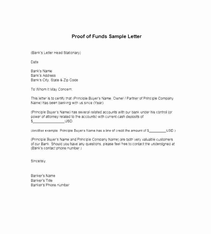 Proof Of Funds Letter Template Luxury 12 13 Sample Letters for Payment Request
