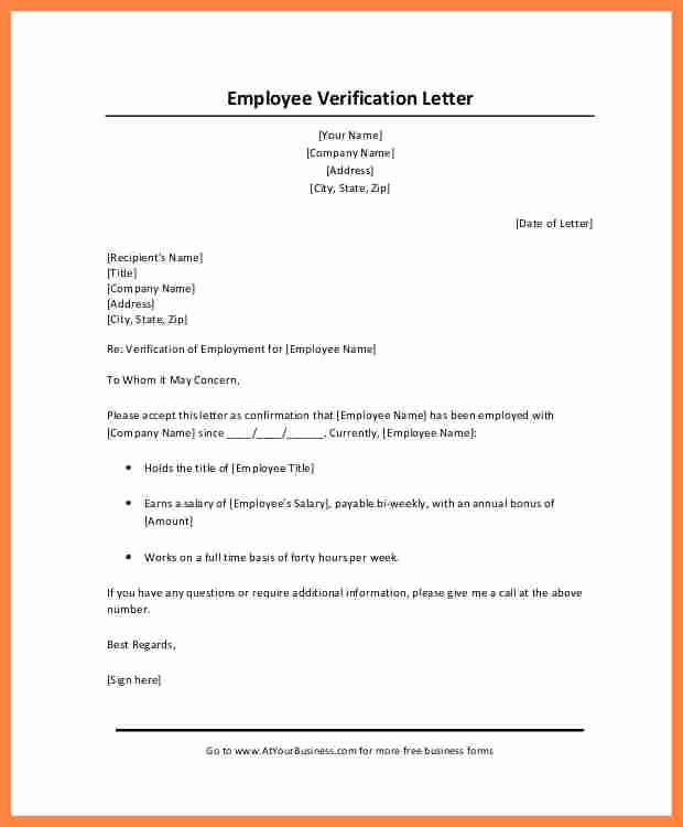 Proof Of Income Template Lovely 10 Employer Salary Verification Letter