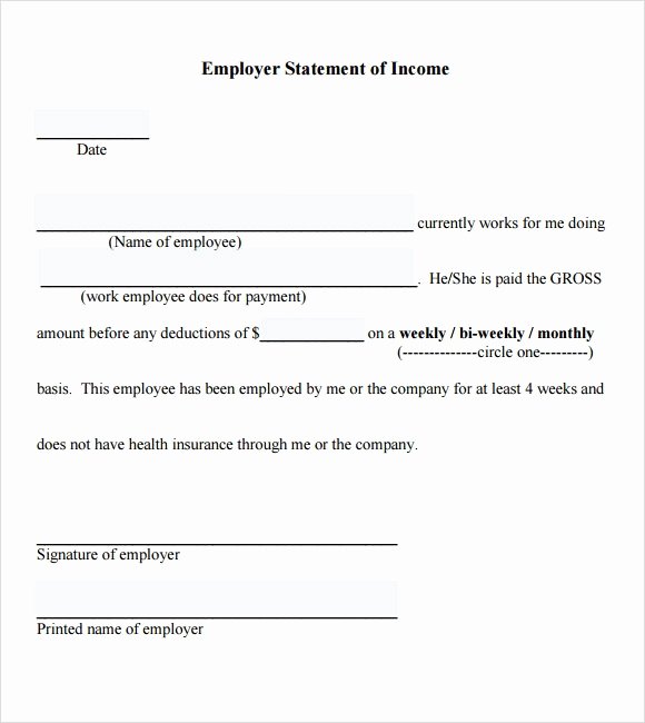 Proof Of Income Template Lovely 7 Proof Of In E Letter Pdf