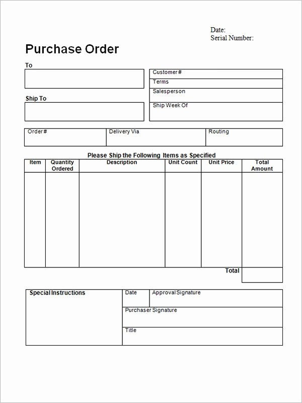 Purchase order Template Pdf Best Of Purchase order Template Word