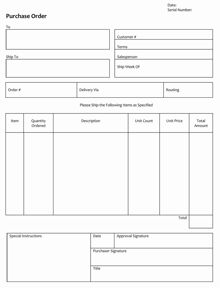 Purchase order Template Pdf Luxury 40 Free Purchase order Templates forms