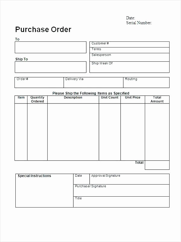 Purchase order Template Word Best Of 7 Free Invoice Template Word