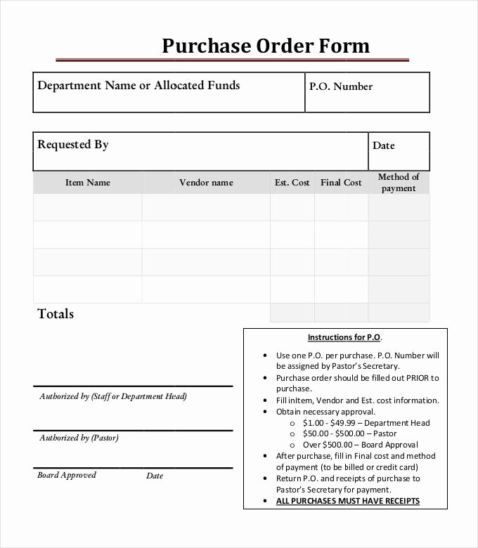 Purchase order Template Word Best Of Purchase order Template Word