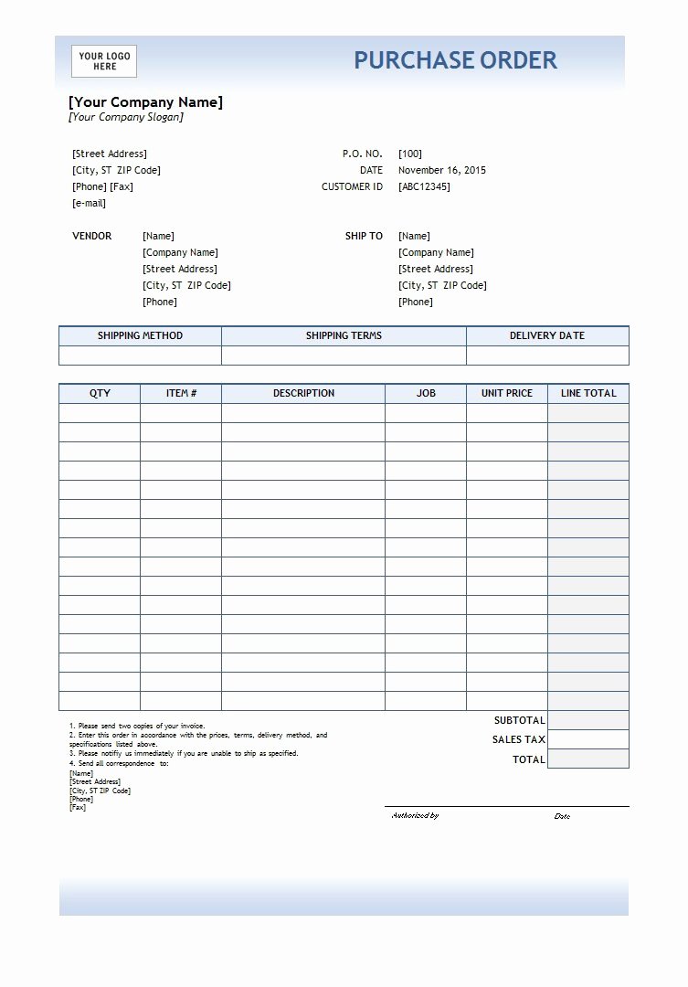 Purchase order Template Word Lovely Purchase order Template Pdf format In Word Daily Roabox