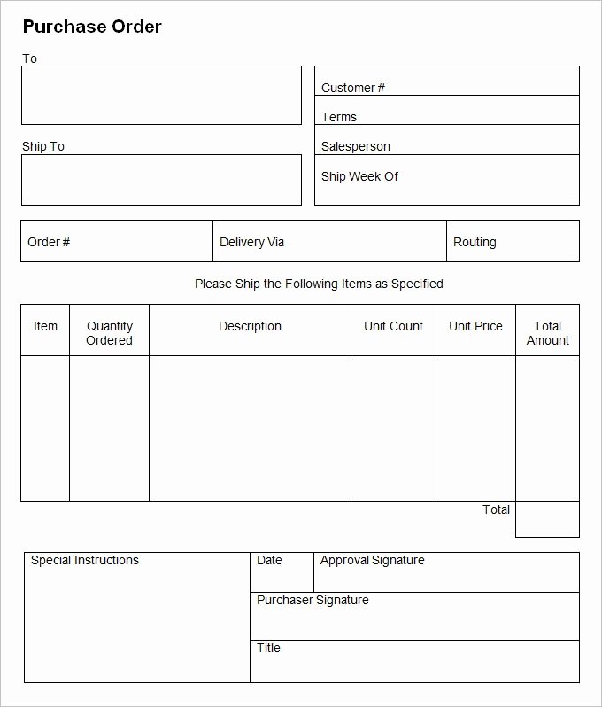 Purchase order Templates Word Beautiful Purchase order Template Word