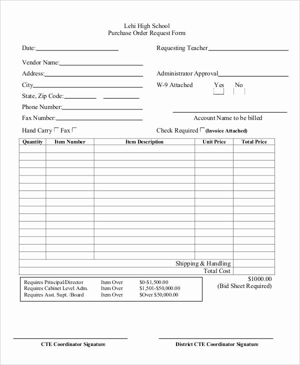 Purchase Request form Template Unique 15 Purchase order Templates