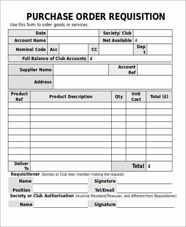 Purchase Requisition form Template Inspirational 22 Requisition forms In Doc