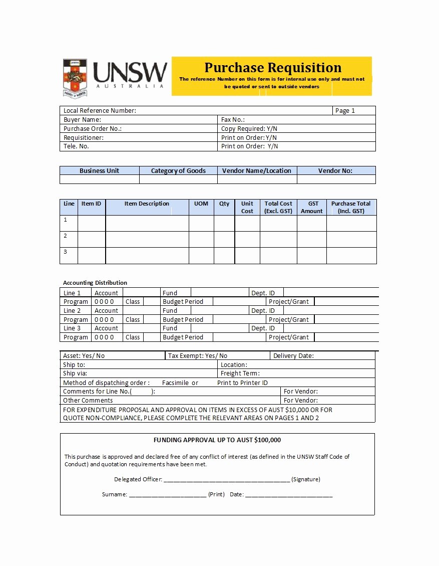 Purchase Requisition form Template Luxury 50 Professional Requisition forms [purchase Materials Lab]