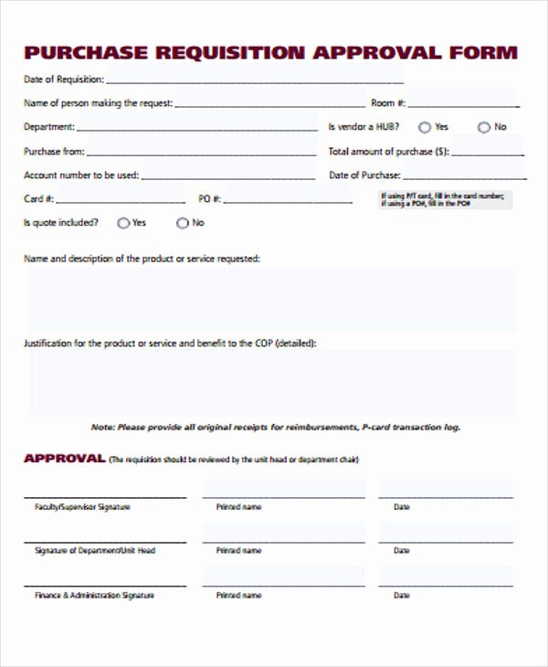 Purchasing Request form Template Awesome 40 Sample Requisition form In Pdf