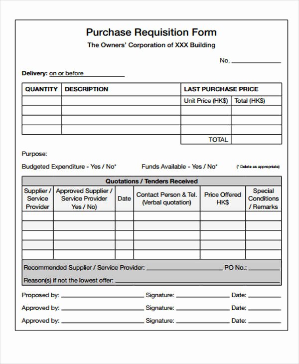 Purchasing Request form Template Lovely 43 Free Requisition forms