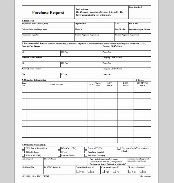 Purchasing Request form Template Lovely Download Purchase Request forms Template Free software