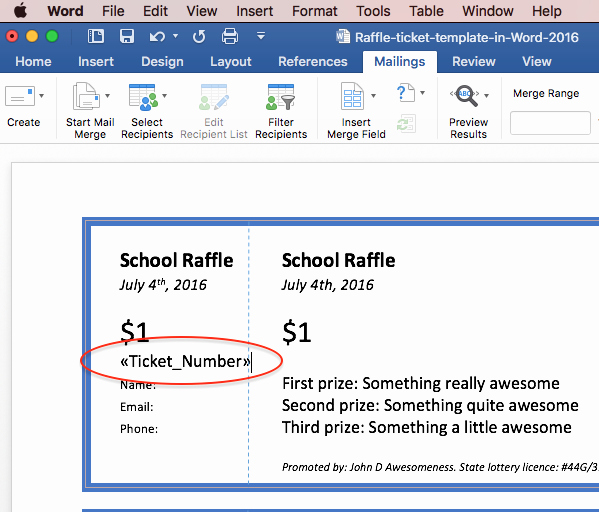 Raffle Ticket Template Excel Best Of 3 Ways to Print Cheap or Free Numbered Raffle Tickets for