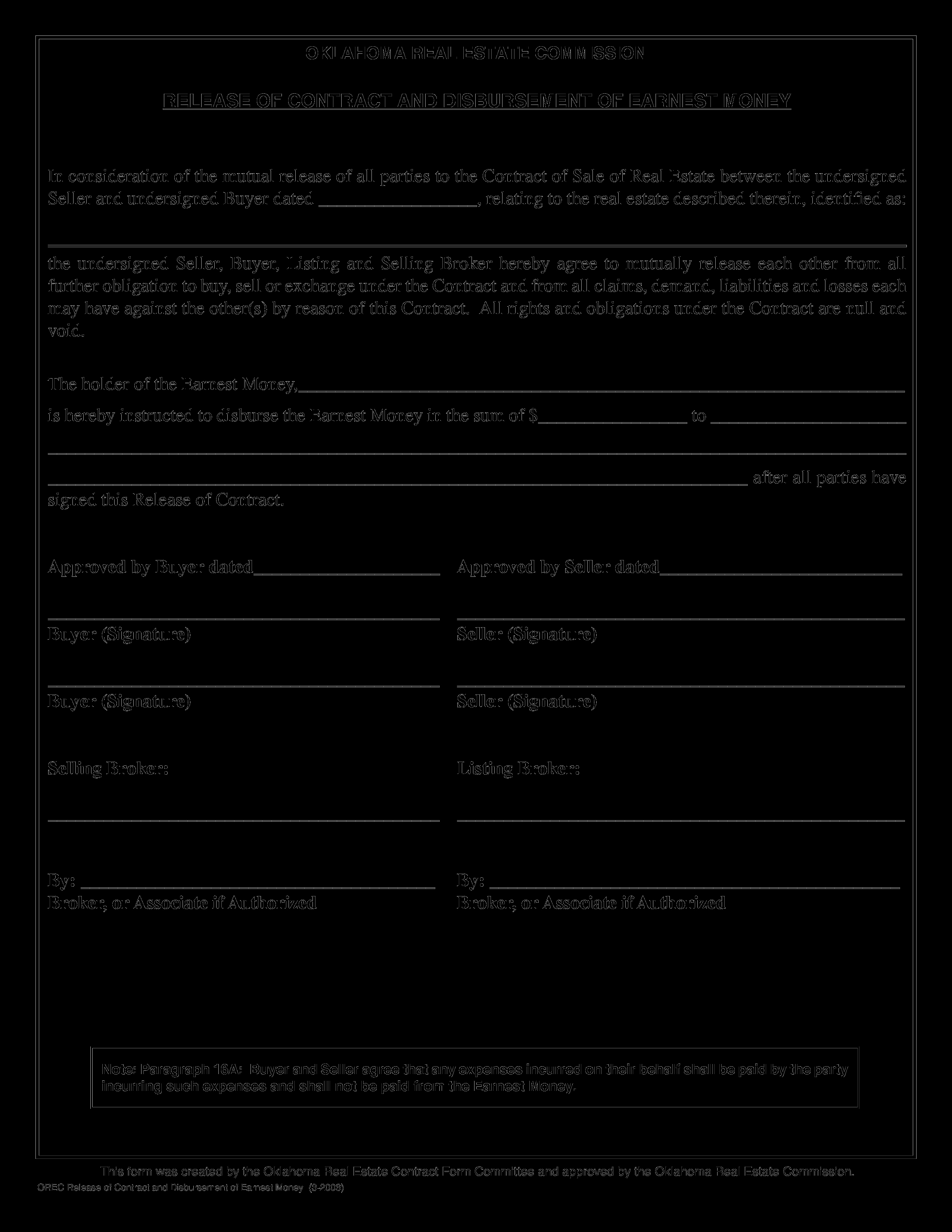 Real Estate Contract Template Fresh Real Estate Contract Release form