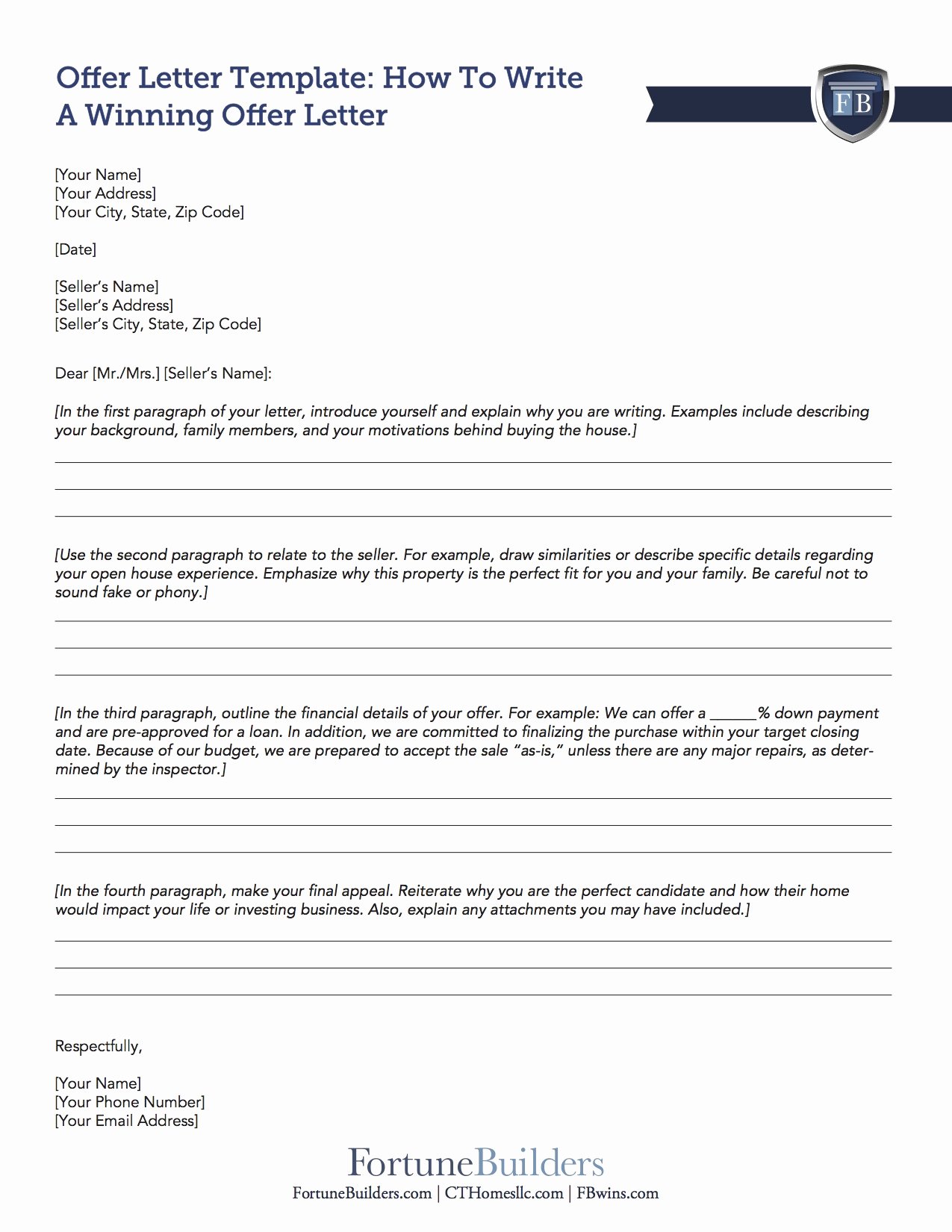 Real Estate Proposal Template Beautiful How to Craft An Irrefutable Real Estate Fer Letter