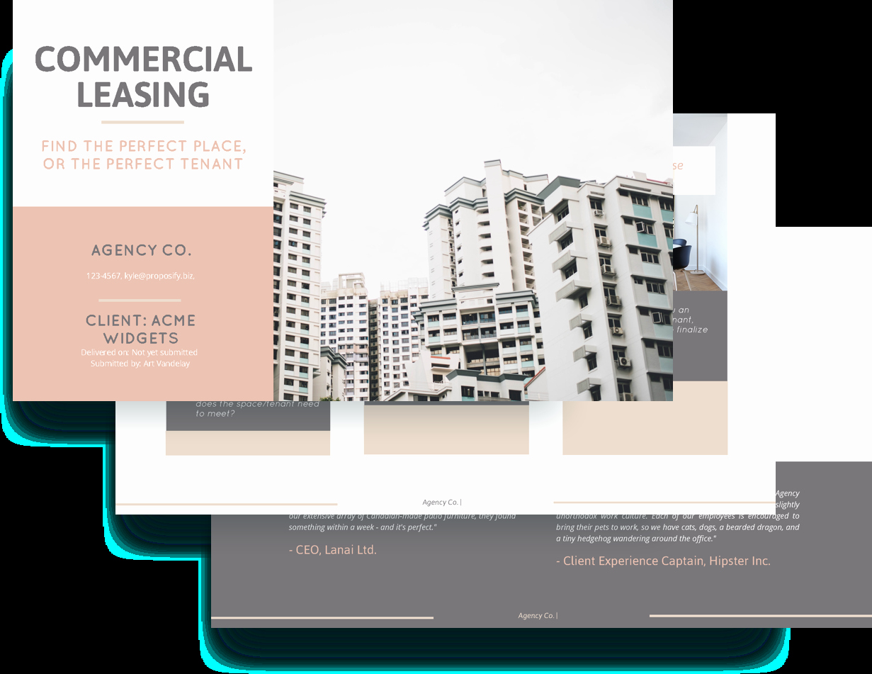 Real Estate Proposal Template Luxury Mercial Lease Proposal Template Free Sample
