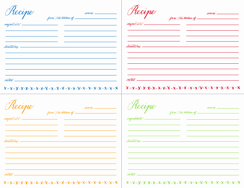 Recipe Card Template for Pages Lovely Printable Recipe Cards – Pour Tea and Coffee