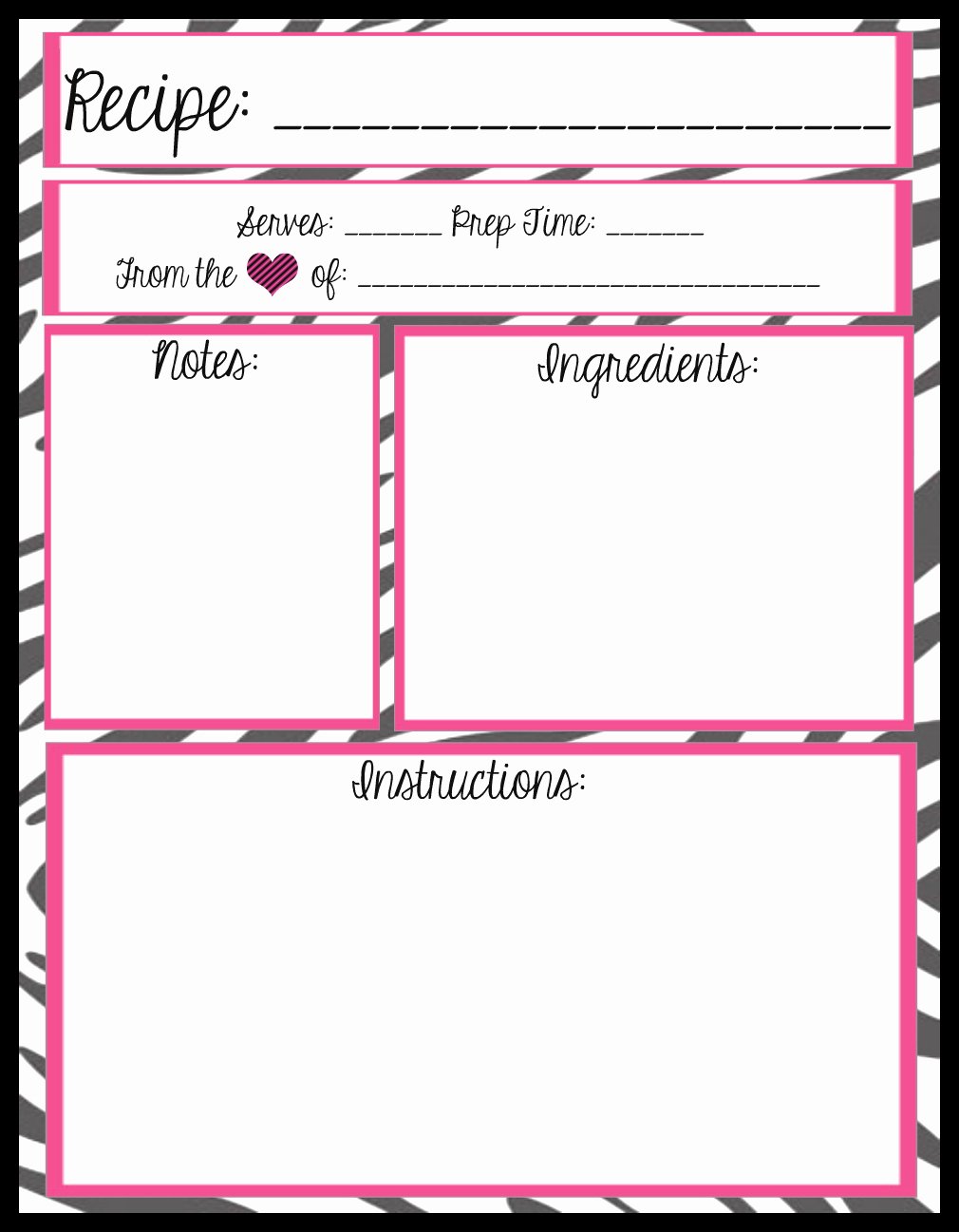 Recipe Card Template for Pages New Mesa S Place Full Page Recipe Templates [free Printables]