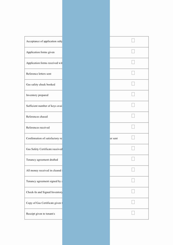 Reference Check Email Template Elegant Landlord S Checklist for Checking In Tenants form