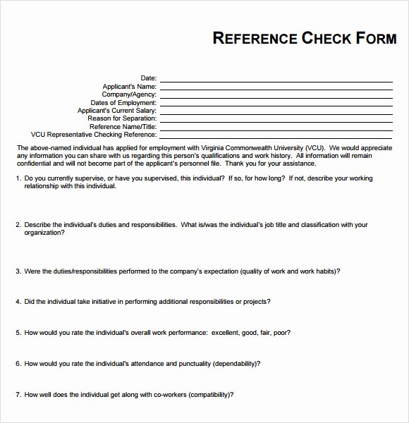 Reference Check Email Template Fresh Sample Reference Check Template 14 Free Documents In