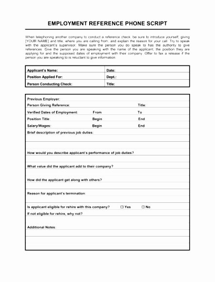 Reference Check form Template Beautiful 7 Personal Reference Check form Template Auaoq