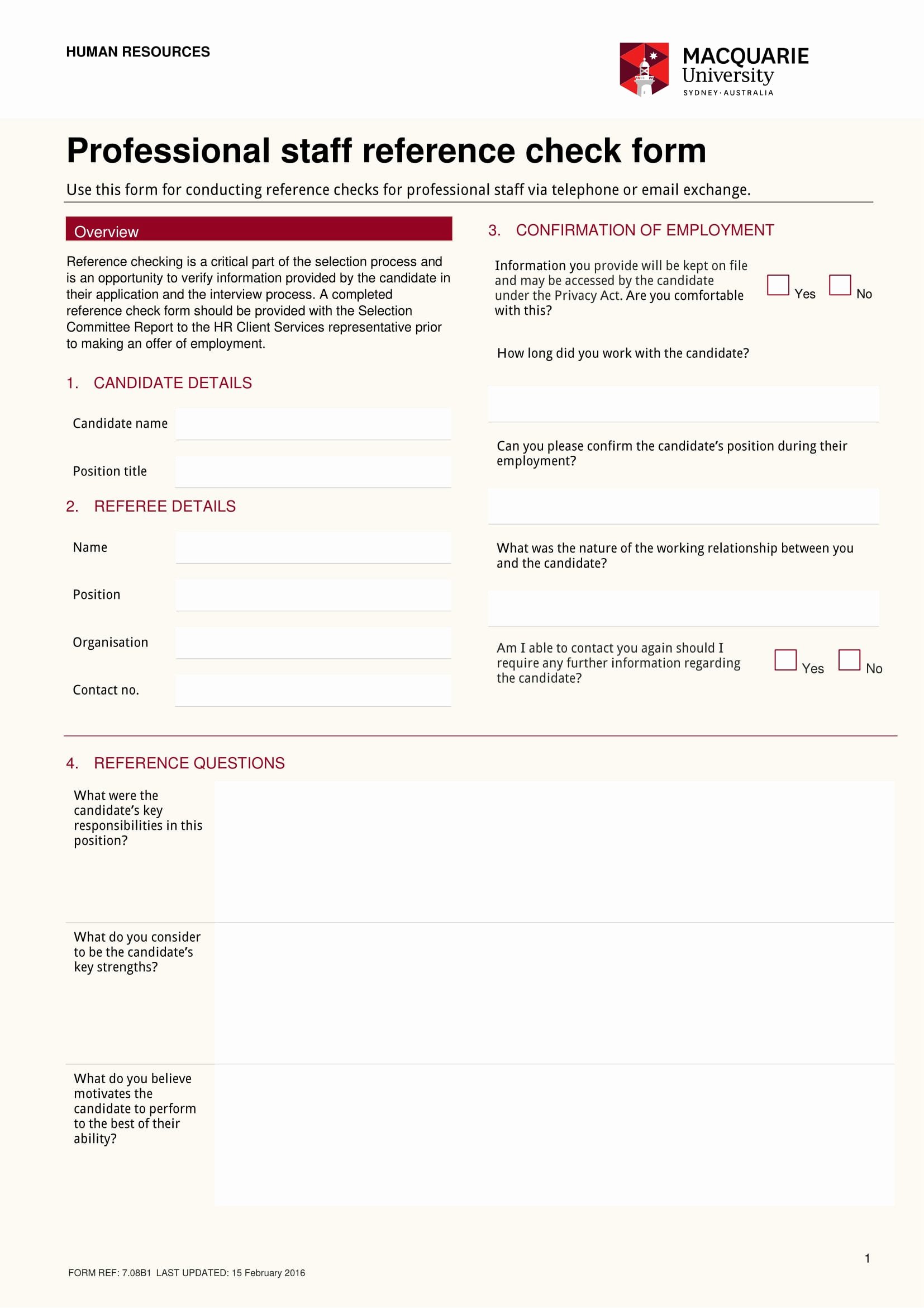 Reference Check form Template New 11 Reference Checking forms &amp; Templates Pdf Doc