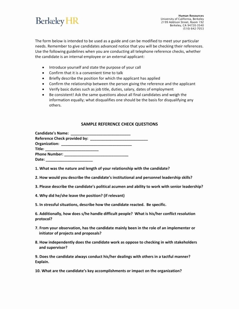 Reference Check form Template Unique 12 Reference Checking forms &amp; Templates Pdf Doc