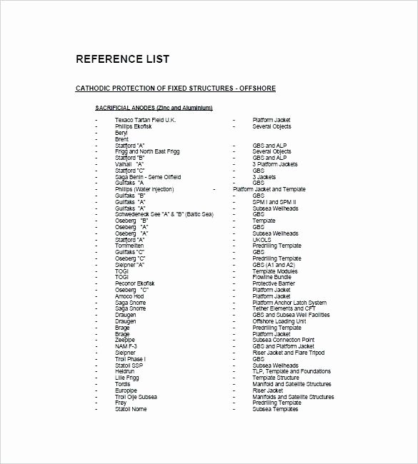 Reference List Template Word Awesome Reference Page Template – Stagingusasportfo
