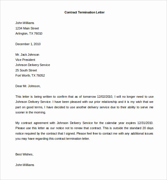 Refund Policy Template for Services Inspirational Service Contract Termination Letter Template