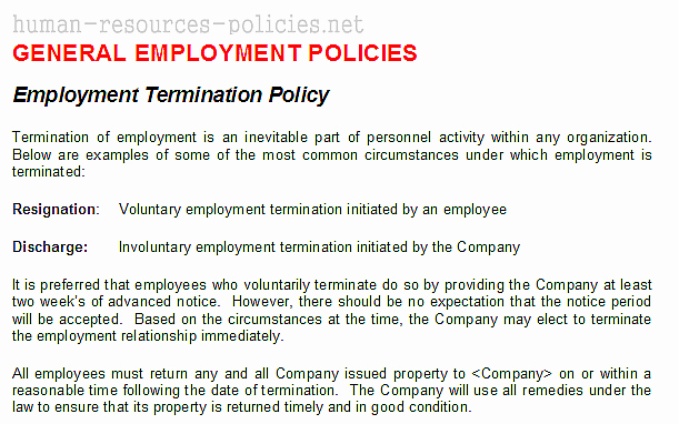 Refund Policy Template for Services Lovely Sample Human Resources Policies Sample Procedures for