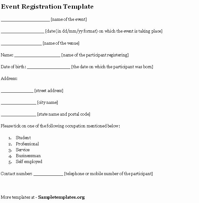 Registration forms Template Word Best Of event Template for Registration Example Of event