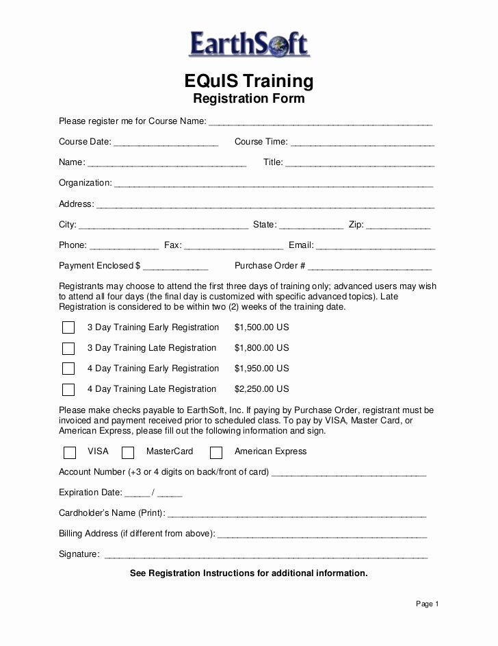 Registration forms Template Word Luxury Equis 5 Open Training Registration form 2009