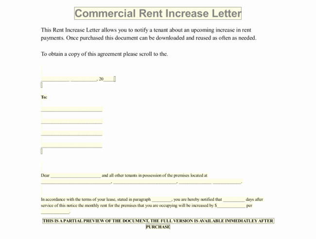 Rent Increase Letter Template Luxury Rent Increase Letter 7 Samples In Word Pdf format