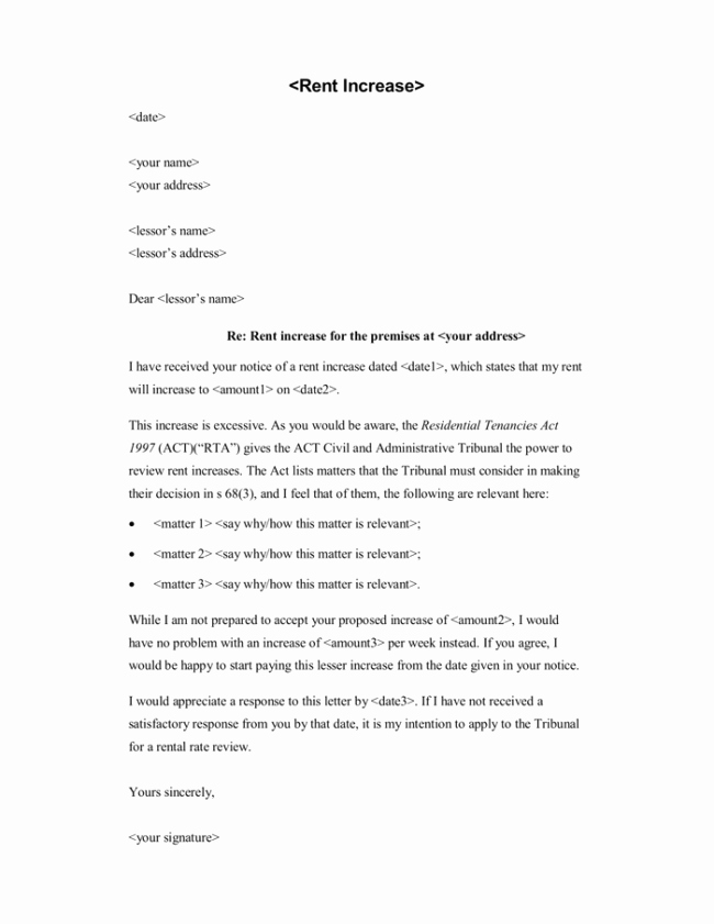Rent Increase Letter Template Unique Rent Increase Letter 7 Samples In Word Pdf format