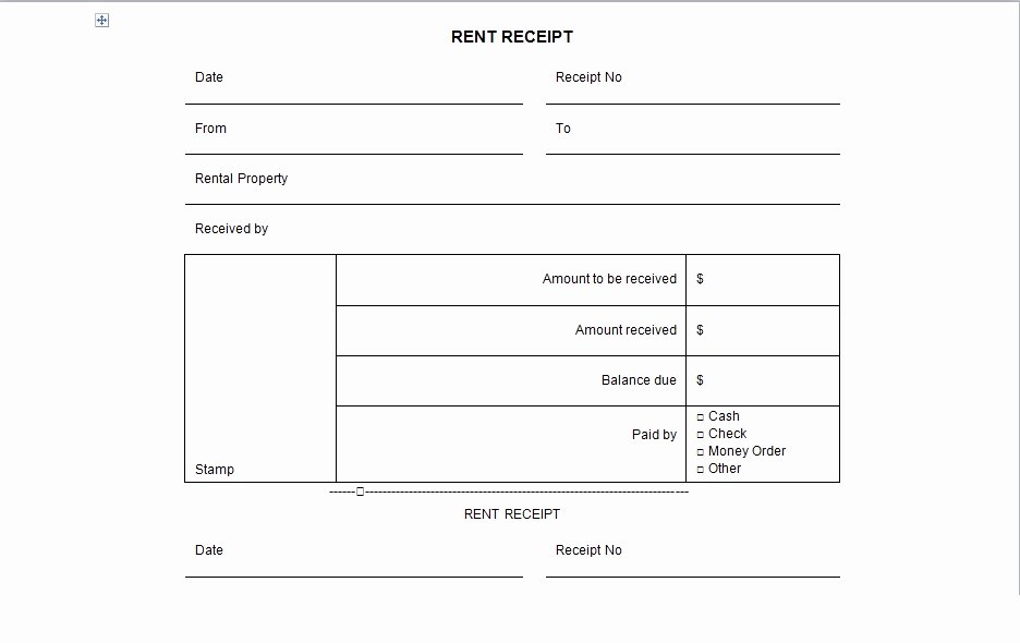 Rent Receipt Template Word Best Of Rental Receipt form Template Excel Tmp